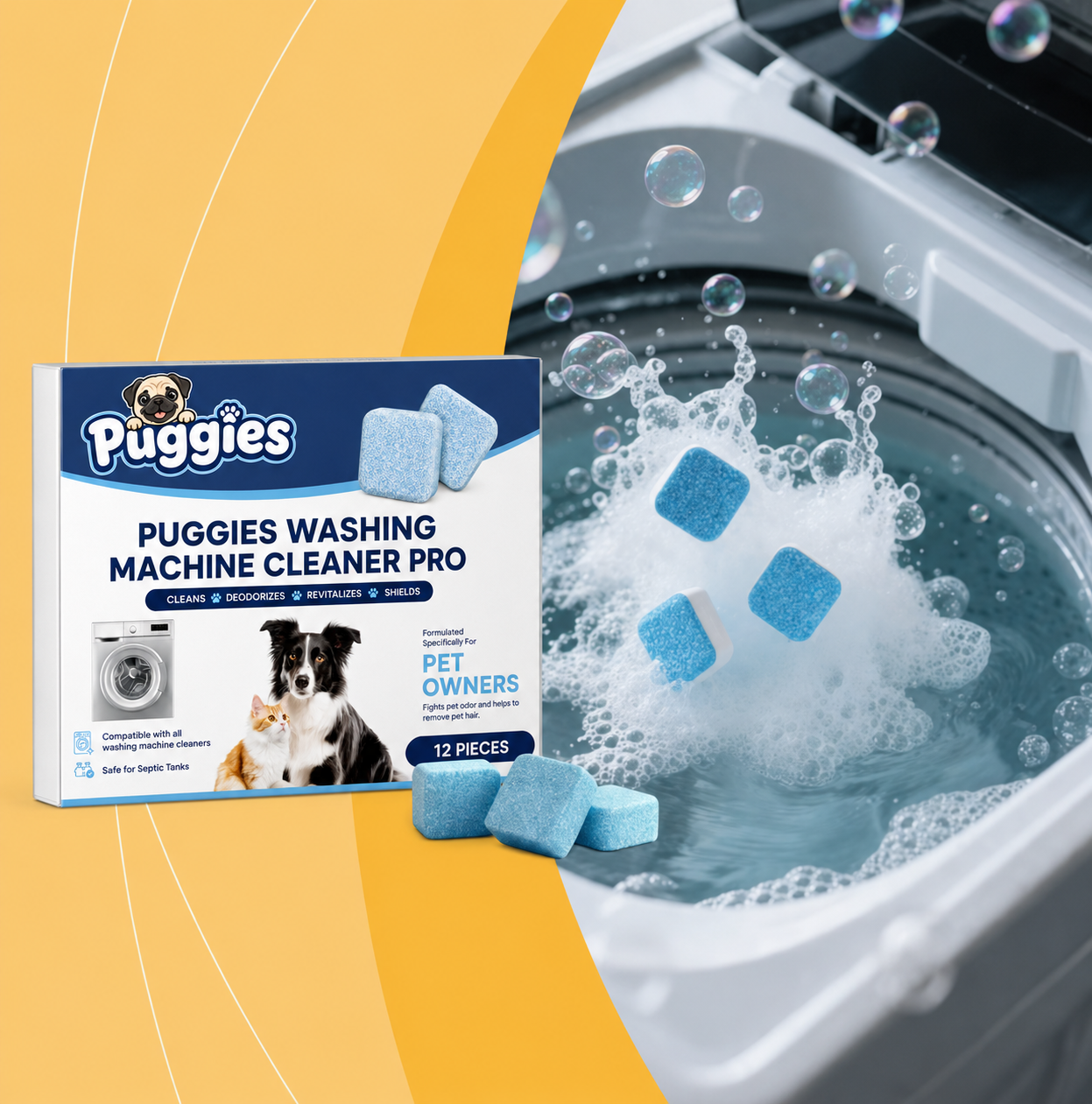 Puggies™ Washing Machine Cleaner Pro For Pet Households