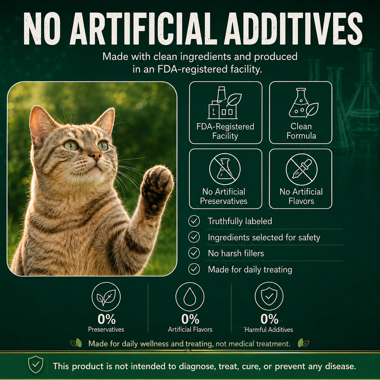 FurFlow™ Cat Treats for Hairball Support, Gut Strength, & Dental Care